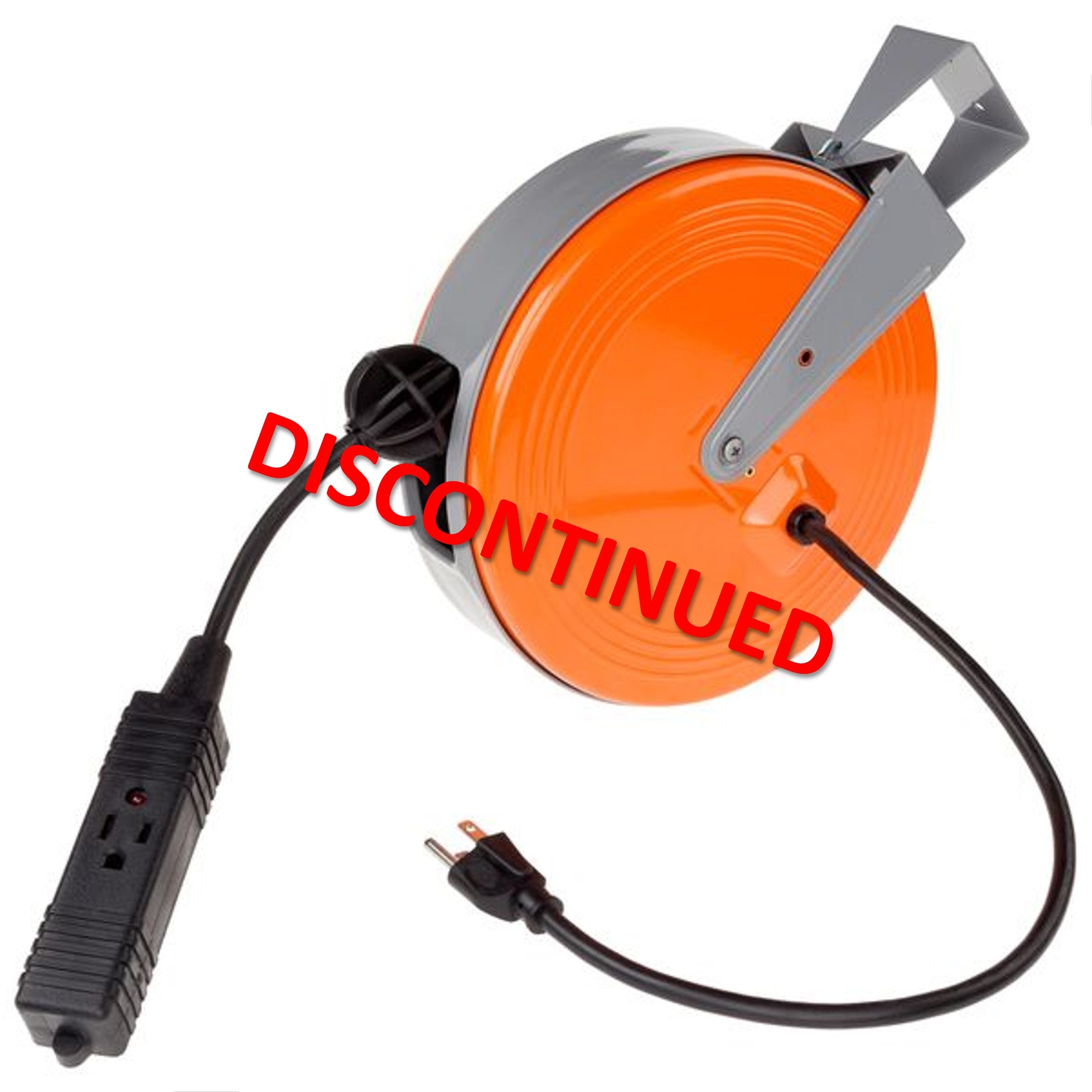 HD-800: 30ft Retractable Metal Cord Reel w/3 Outlets - 10