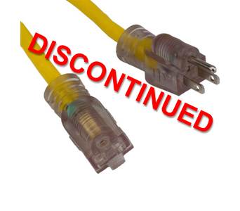 SL-773L: 50' OSHA NRTL Compliant Extension Cord w/Single Lighted Outlet - 15amp