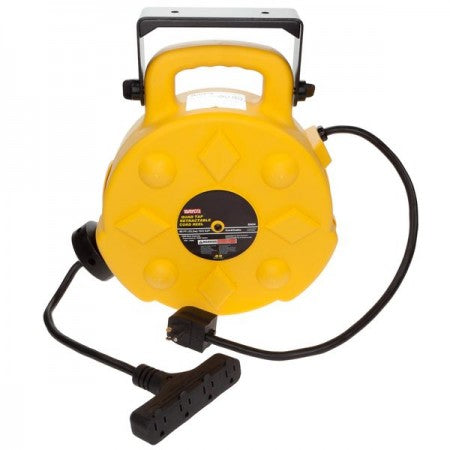 SL-8904-40: 40ft Retractable Polymer Cord Reel w/4 Outlets 