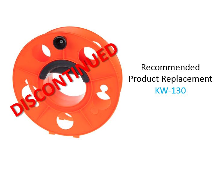 KW-130PDQ: Heavy Duty Cord Storage Reel w/Center Spin Handle