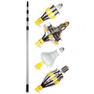 LBC-2000: Light Bulb Changer w/16' 3-Section Aluminum Pole & 4 Changer Heads