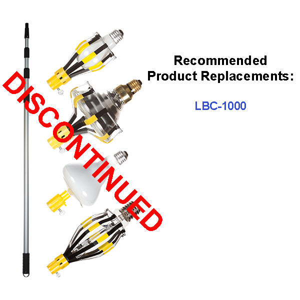 LBC-2000: Light Bulb Changer w/16' 3-Section Aluminum Pole & 4 Changer Heads