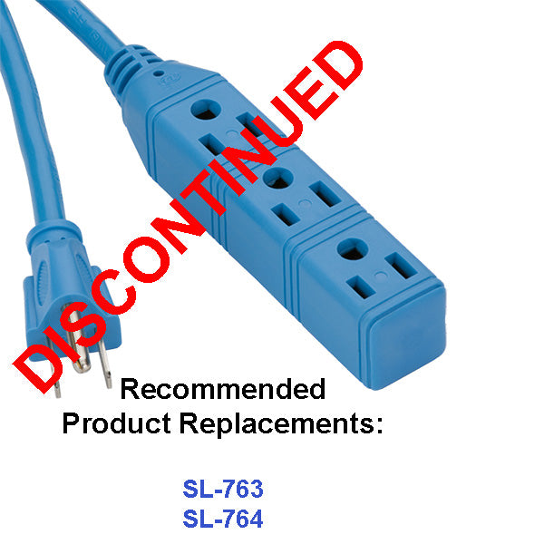 SL-767: 16.4' OSHA NRTL Compliant 3 Outlet Cold Weather Extension Cord - 13amp
